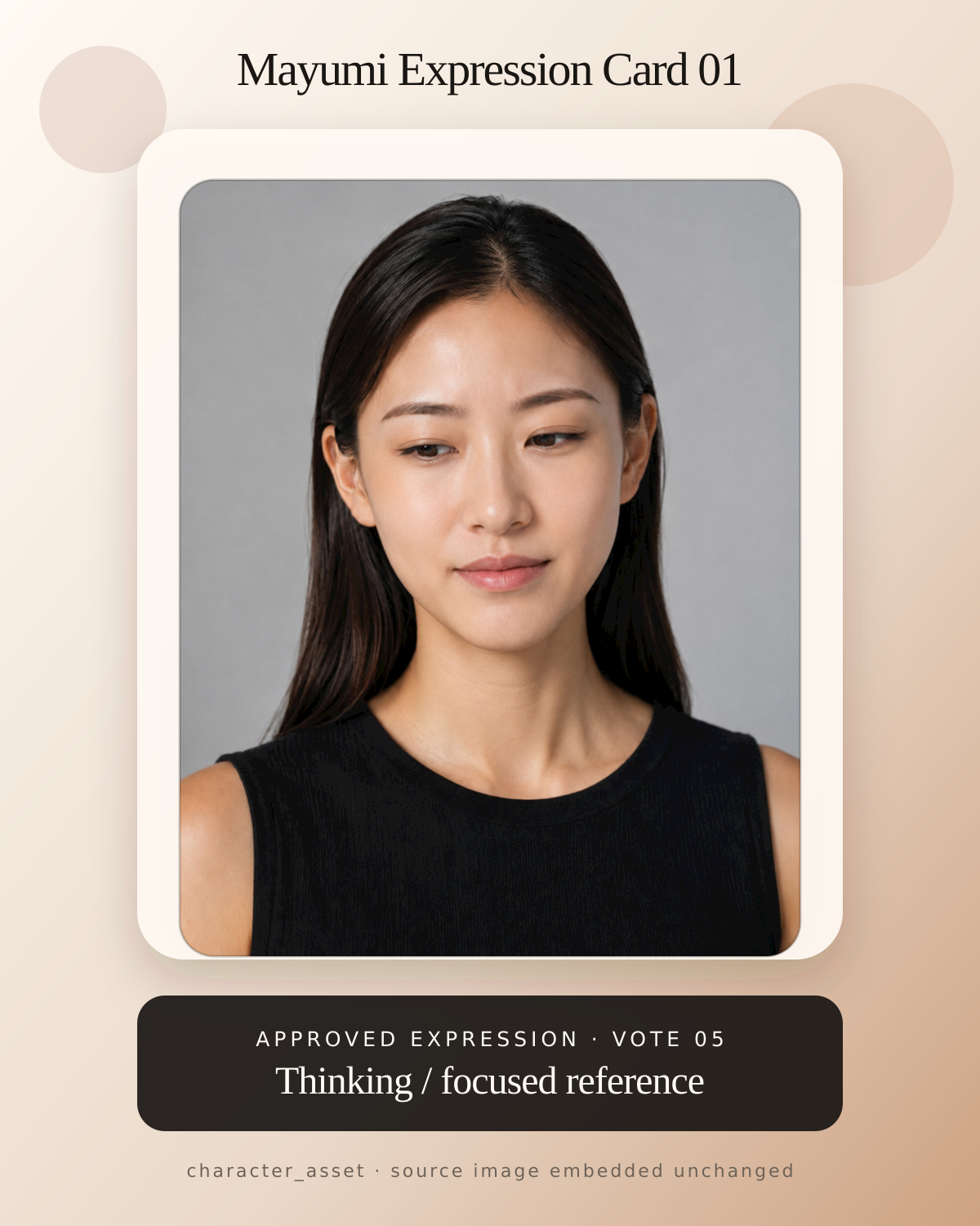 Mayumi Expression Card 01 character asset